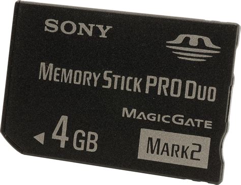 Amazon.com: Sony Memory Stick PRO Duo (Mark 2) Memory Card 4 G.